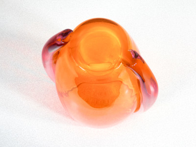 Vaso in vetro soffiato, design Marcello FURLAN per LIP. Murano, Anni 90