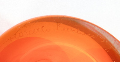 Vaso in vetro soffiato, design Marcello FURLAN per LIP. Murano, Anni 90