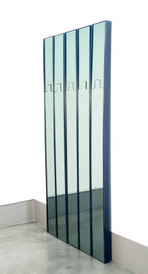 Attaccapanni specchio Gronda design di Luciano BERTONCINI per ELCO 5 moduli. Italia, Anni 70