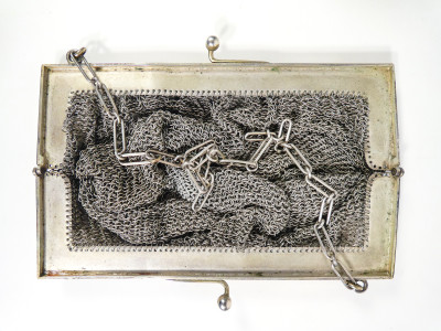 Borsetta in argento Art Nouveau. Primissimo Novecento