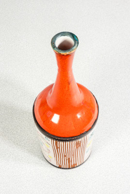 Bottiglia in ceramica e smalto design Gilbert PORTANIER. Francia, Anni 70