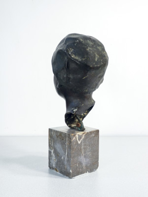 Busto in bronzo attribuito alla mano di Domenico JOLLO (1866-1938) Pastore. Area Napoletana, Fine Ottocento, Primo Novecento