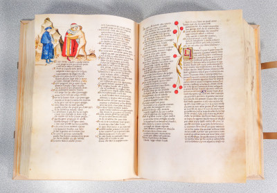 Edizione in facsimile della DIVINA COMMEDIA degli OBIZZI (fine XIV sec.) Numerato 9/300. Imago, 2017