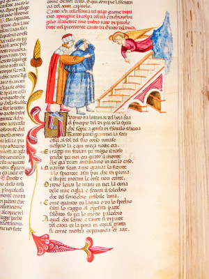 Edizione in facsimile della DIVINA COMMEDIA degli OBIZZI (fine XIV sec.) Numerato 9/300. Imago, 2017