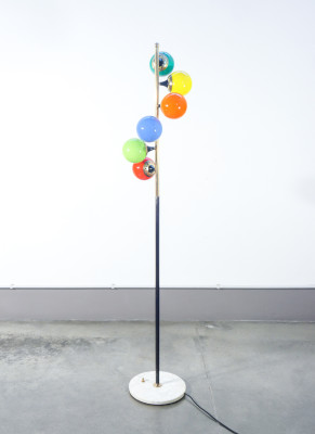 Lampada da terra Alberello design STILNOVO. Accensione a tre fasi. Italia, Anni 60