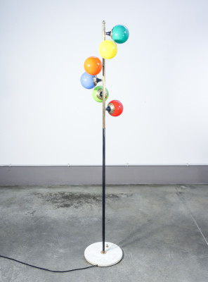 Lampada da terra Alberello design STILNOVO. Accensione a tre fasi. Italia, Anni 60