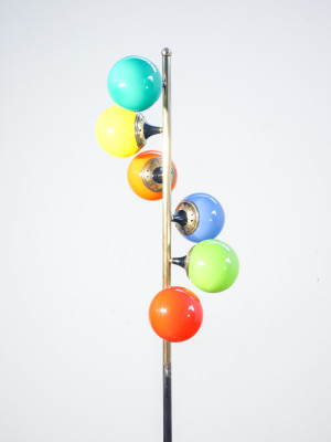 Lampada da terra Alberello design STILNOVO. Accensione a tre fasi. Italia, Anni 60