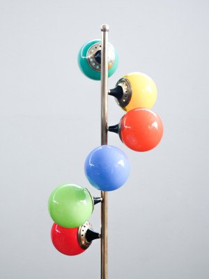 Lampada da terra Alberello design STILNOVO. Accensione a tre fasi. Italia, Anni 60