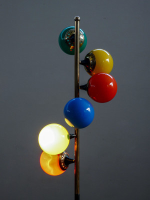 Lampada da terra Alberello design STILNOVO. Accensione a tre fasi. Italia, Anni 60