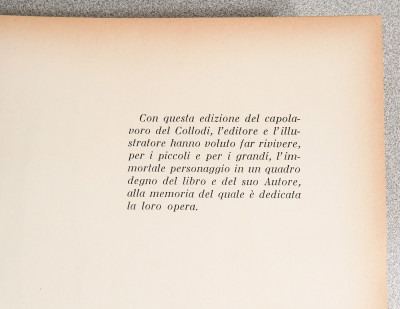Le Avventure di Pinocchio di Carlo COLLODI, con illustrazioni di Fiorenzo FAORZI. SALANI Editore, Firenze, 1954