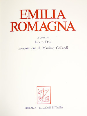 Volume da collezione EMILIA ROMAGNA, Edizioni d'Italia - Editalia, a cura di Libero Dosi e Massimo Grillandi, riccamente illustrato, con copertina in cuoio sblazato. Esemplare 570. Italia, 1986