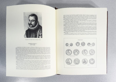 Volume da collezione I MEDICI e gli ASBURGO LORENA, Edizioni d'Italia - Editalia, a cura di Arrigo Pecchioli, riccamente illustrato, con copertina in cuoio sblazato. Esemplare 485/2499. Italia, 1991