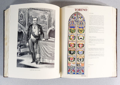 Volume da collezione TORINO, Edizioni d'Italia - Editalia, a cura di Arturo Barberis e Ezio Gianotti, riccamente illustrato, con copertina in cuoio sblazato. Esemplare 1016/1999. Italia, 1978