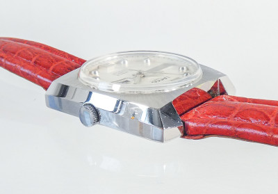 Orologio da polso da uomo automatico LANCO cal AS 2066, con calendario e giorni della settimana. Svizzera, Anni 70