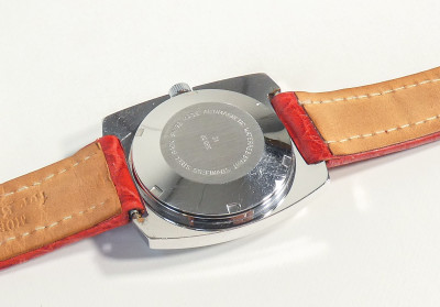 Orologio da polso da uomo automatico LANCO cal AS 2066, con calendario e giorni della settimana. Svizzera, Anni 70