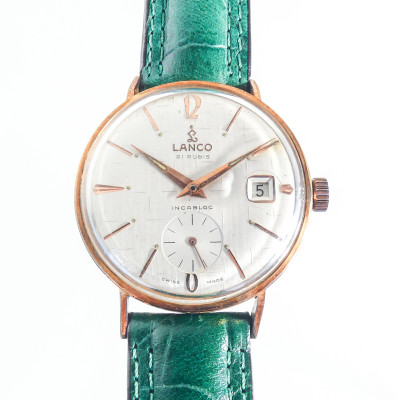 Orologio da polso da uomo a carica manuale LANCO Langendorf 1336. Svizzera, Anni 60