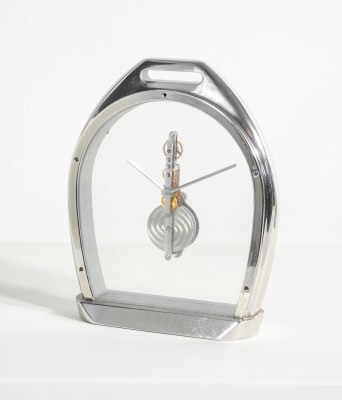 Orologio da tavolo JAEGER LECOULTRE Etrier pour Hermès a baguette, cal. 250 ref. 3 215 006. Svizzera, Anni 90