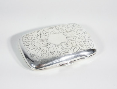 ?? ANTICO PORTASIGARETTE ARGENTO STERLING INGHILTERRA EPOCA 1920S SCATOLINA