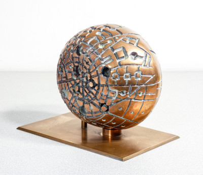 Scultura in bronzo di Lino TINÈ, Città. Con autentica firmata. Italia, 1969