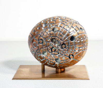 Scultura in bronzo di Lino TINÈ, Città. Con autentica firmata. Italia, 1969