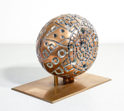 Scultura in bronzo di Lino TINÈ, Città. Con autentica firmata. Italia, 1969