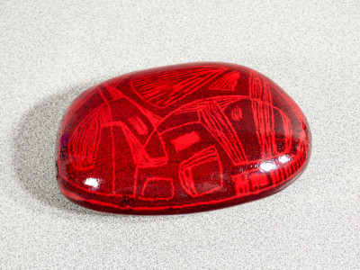 Scultura soprammobile in ceramica smaltata design Victor CERRATO. Italia, Anni 60