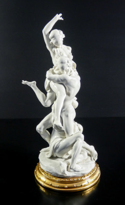 Gruppo scultoreo in porcellana firmata Giuseppe CAPPÉ Ratto delle Sabine. Italia, Anni 60