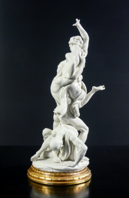 Gruppo scultoreo in porcellana firmata Giuseppe CAPPÉ Ratto delle Sabine. Italia, Anni 60