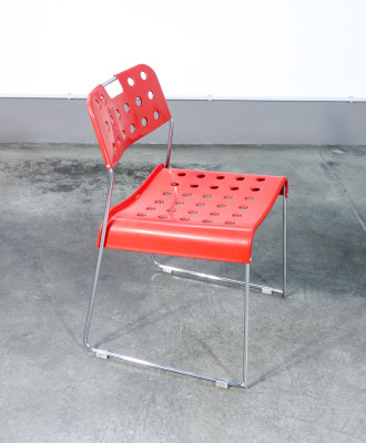 Set di sette sedie Omstak design di Rodney KINSMAN per Bieffeplast. Italia, Anni 70