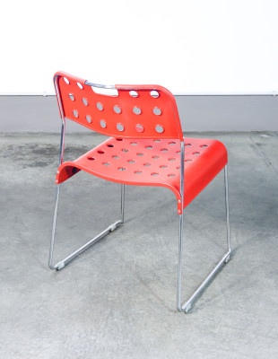 Set di sette sedie Omstak design di Rodney KINSMAN per Bieffeplast. Italia, Anni 70