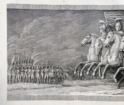 Incisione ottocentesca su dipinto di Andrea APPIANI (1754-1817). Fasti di Napoleone. Milano, Primo Ottocento