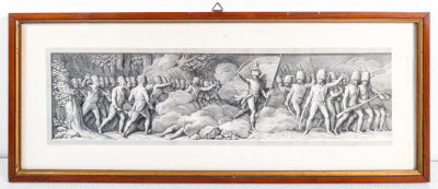 Incisione ottocentesca su dipinto di Andrea APPIANI (1754-1817). Battaglie napoleoniche. Milano, Primo Ottocento