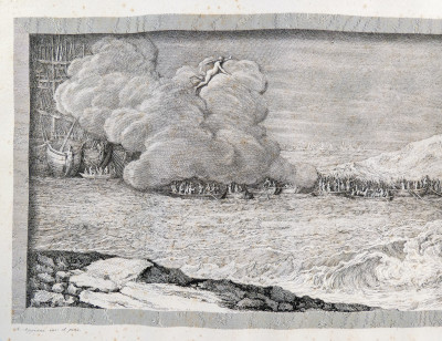 Incisione ottocentesca su dipinto di Andrea APPIANI (1754-1817). Battaglie napoleoniche. Milano, Primo Ottocento