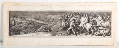 Incisione ottocentesca su dipinto di Andrea APPIANI (1754-1817). Battaglie napoleoniche. Milano, Primo Ottocento