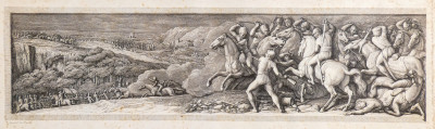 Incisione ottocentesca su dipinto di Andrea APPIANI (1754-1817). Battaglie napoleoniche. Milano, Primo Ottocento