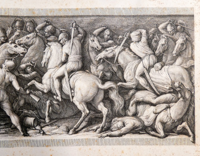 Incisione ottocentesca su dipinto di Andrea APPIANI (1754-1817). Battaglie napoleoniche. Milano, Primo Ottocento