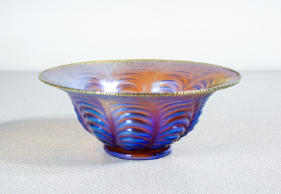 ANTICO VASO CIOTOLA WMF MYRA VETRO SOFFIATO IRIDESCENTE 1930S ART NOUVEAU