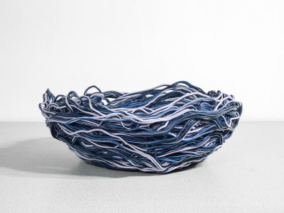 Vaso, coppa in resina Spaghetti design Gaetano PESCE per FISH Design. Italia, 2016