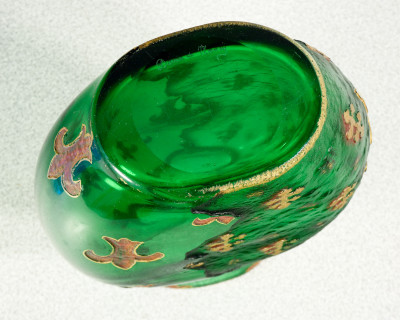 Vaso DAUM Frères in vetro soffiato e acidato, con Gigli, Croci di Lorena e una Spada Coronata. Nancy, Ultimo quarto dell'Ottocento