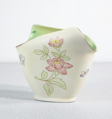 Vaso in ceramica dipinta a mano LENCI Torino. Italia, Anni 30