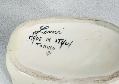 Vaso in ceramica dipinta a mano LENCI Torino. Italia, Anni 30