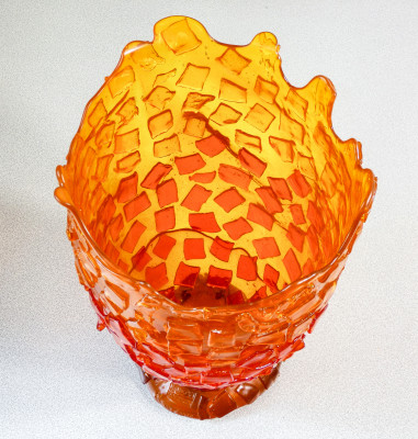 Vaso in resina Rock design Gaetano PESCE per FISH Design. Italia, 2017