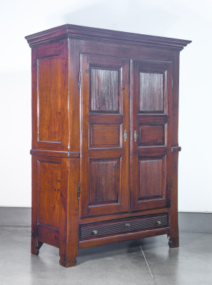 ?? ANTICO ARMADIO GUARDAROBA CARLO X LEGNO MASSELLO NOCE EPOCA 1800 DOPPIO CORPO
