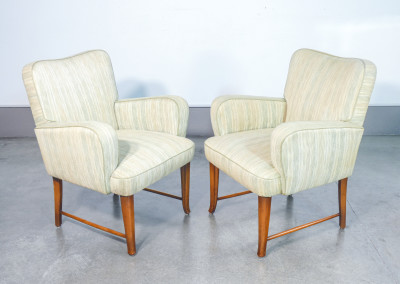 Coppia di poltrone da salotto con braccioli, design Pier Luigi COLLI. Italia, Anni 50