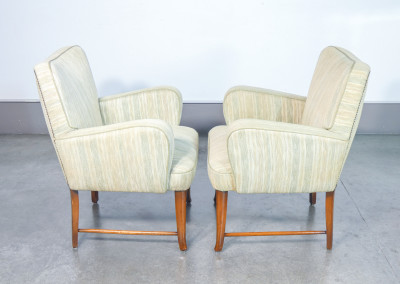 Coppia di poltrone da salotto con braccioli, design Pier Luigi COLLI. Italia, Anni 50