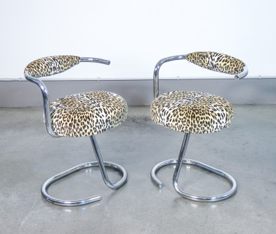 Coppia di sedie Cobra, design Giotto STOPPINO. Italia, Anni 70