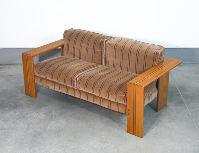 Divano a due posti serie Artona design Afra & Tobia SCARPA per MAXALTO. Italia, Anni 70
