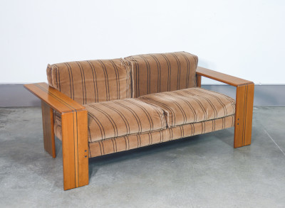 Divano a due posti serie Artona design Afra & Tobia SCARPA per MAXALTO. Italia, Anni 70