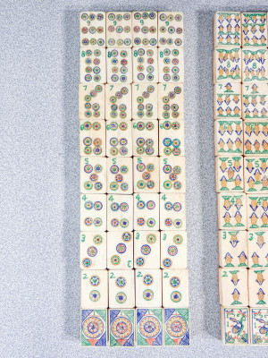 Gioco del Mah Jong con manuale di gioco e scatola originale. Cina, Anni 30