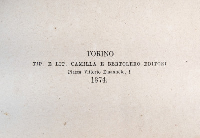 Trattato di Medicina Legale di Secondo LAURA. Camilla e Bertolero Editori. Torino, 1874